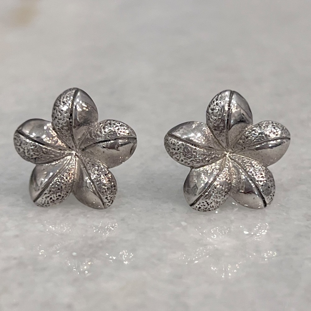 Sterling Silver Floral Stud Earrings